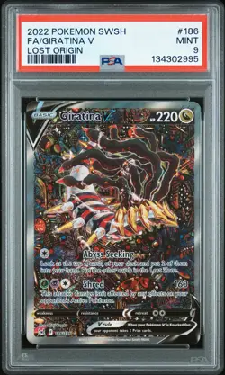 2022 POKEMON SWORD & SHIELD LOST ORIGIN #186 FULL ART/GIRATINA V PSA 9 - Image 1