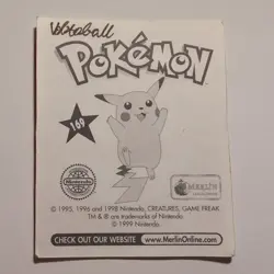 Pokemon - Voltorb - Topps Merlin Sticker - Series 1 - #169/240 - 1999 - Image 2