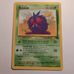 Venonat - Pokemon TCG Karte - Jungle - 63/64 - 1999 - English - Image 1