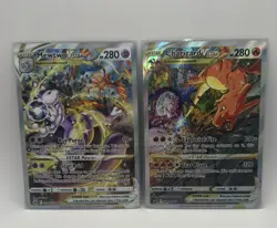 Pokemon Mewtwo VSTAR GG44 and Charizard VSTAR SWSH262 Pokemon Battle Scene Set - Image 1