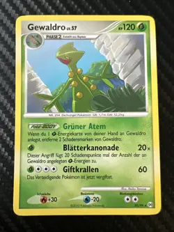 2009 Pokemon Platinum Arceus Sceptile 30/99 Gewaldro Lv 57 Rare Pokemon - Image 1