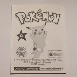 Pokemon - Oddish - Topps Merlin Sticker - Series 1 - #43/240 - 1999 - Image 2