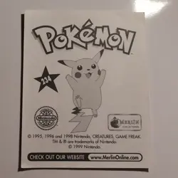 Pokemon - Poliwag - Topps Merlin Sticker - Series 1 - #234/240 - 1999 - Image 2