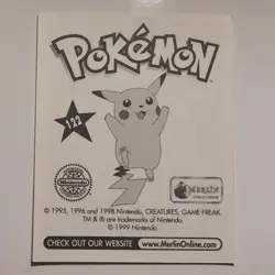 Pokemon - Mr. Mime - Topps Merlin Sticker - Series 1 - #122/240 - 1999 - Image 2