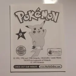 Pokemon - Nidoran♀ - Topps Merlin Sticker - Series 1 - #29/240 - 1999 - Image 2
