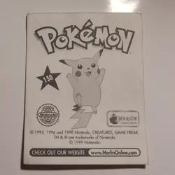Pokemon - Mewtwo - Topps Merlin Sticker - Series 1 - #150/240 - 1999 - Image 2