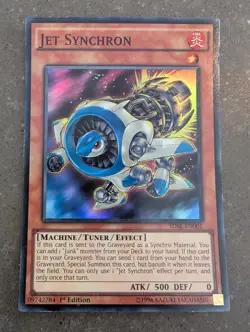YuGiOh! Jet Synchron SDSE-EN001 Super Rare 1st Ed - Image 1