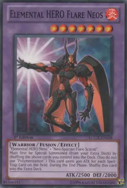 Yugioh! LP Elemental HERO Flare Neos - LCGX-EN058 - Common - 1st Edition Lightly - Image 1
