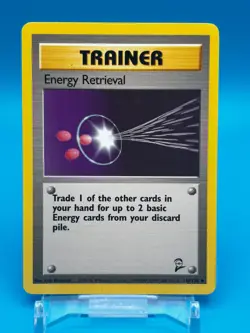Energy Retrieval - Base Set 2 #110/130 Trainer NM Vintage Pokemon Card TCG - Image 1