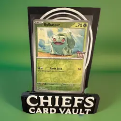 Bulbasaur Best Buy Exclusive 151 Stamped Promo Reverse Holo Card 001/165 - Image 2