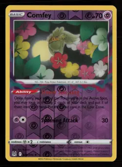 Comfey SWSH11: Lost Origin #079/196 Reverse Holo Rare Pokemon Card - Image 1