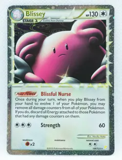 BLISSEY (PRIME) 106/123 (Exc) Ultra Holo Rare HG&SS Base 2010 - Pokemon Card - Image 1