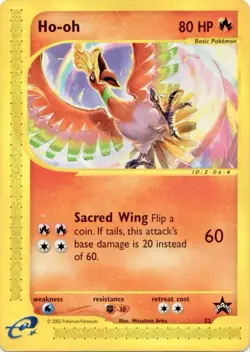 Ho-oh 52/53 WoTC Promo LP Light Play *Slight Crease* Vtg Pokemon Card - Image 1