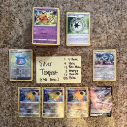 Pokemon TCG Silver Tempest Bulk Lot 173 Cards Commons, Reverse, Holo Rare - Image 1