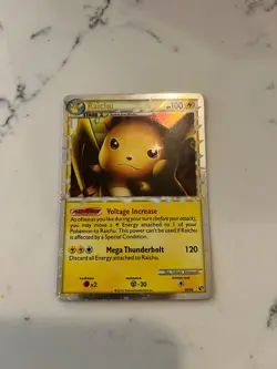 Pokemon TCG Raichu Prime Ultra Rare Card 83/90 HGSS Undaunted - Near Mint - Image 1
