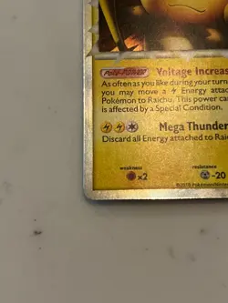 Pokemon TCG Raichu Prime Ultra Rare Card 83/90 HGSS Undaunted - Near Mint - Image 3