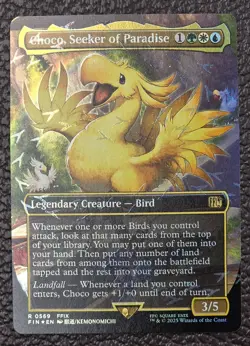 1x Choco, Seeker of Paradise MTG NM Final Fantasy (FIN) Chocobo Track Foil #569 - Image 1