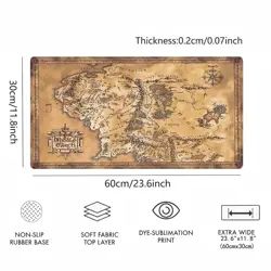TCG Playmat Lord Of The Ring Middle Earth Map MTG Pokemon Yu-Gi-Oh Lorcana - Image 2