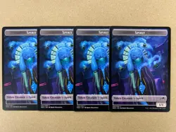MTG 4x Spirit Token # 2 Kamigawa: Neon Dynasty Magic the Gathering x4 NM - Image 1