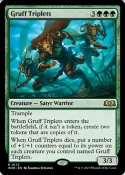X 1 Gruff Triplets NM-M Wilds of Eldraine 172 MTG Magic The Gathering - Image 1