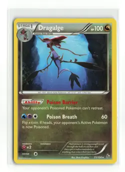 DRAGALGE 71/106 NON HOLO RARE FLASHFIRE POKEMON TCG LP - Image 1