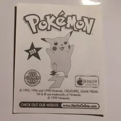 Pokemon - Farfetch'd - Topps Merlin Sticker - Series 1 - #208/240 - 1999 - Image 2