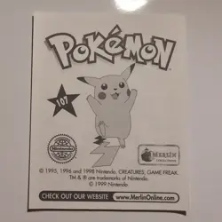 Pokemon - Hitmonchan - Topps Merlin Sticker - Series 1 - #107/240 - 1999 - Image 2