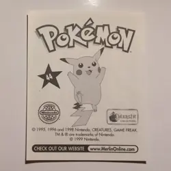 Pokemon - Gloom - Topps Merlin Sticker - Series 1 - #44/240 - 1999 - Image 2