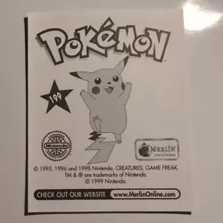 Pokemon - Dugtrio - Topps Merlin Sticker - Series 1 - #199/240 - 1999 - Image 2