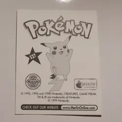 Pokemon - Brock - Topps Merlin Sticker - Series 1 - #S27/36 - Gold Holo - 1999 - Image 2