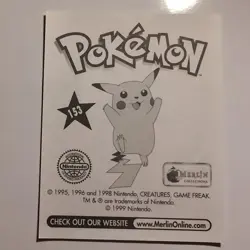 Pokemon - Ash & Pikachu Puzzle - Topps Merlin Sticker - Series 1 - #153/240 1999 - Image 2