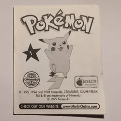 Pokemon - Bulbasaur - Topps Merlin Sticker - Series 1 - #1/240 - 1999 - Image 2