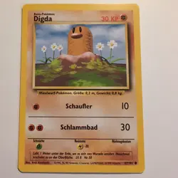 Digda / Diglett - Pokemon TCG Karte - Base Set - 47/102 - 1999 - Deutsch - Image 1