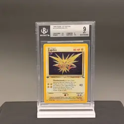 Pokemon 1st Edition Fossil Zapdos 15/62 Holo - BGS 9 MINT - Image 1