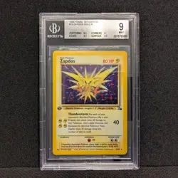 Pokemon 1st Edition Fossil Zapdos 15/62 Holo - BGS 9 MINT - Image 2