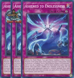Yugioh! 3x Ashened to Endlessness LEDE-EN096 Common 1st Ed NM - Image 1
