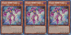 Vision HERO Faris - Playset 3 Cards - RA01-EN004 - Secret Rare - Yugioh - Image 1