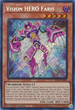 Vision HERO Faris - Playset 3 Cards - RA01-EN004 - Secret Rare - Yugioh - Image 2