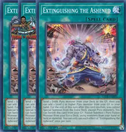 Yugioh! 3x Extinguishing the Ashened LEDE-EN095 Common 1st Ed NM - Image 1