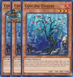Yugioh! 3x Cooling Embers LEDE-EN033 Common 1st Ed NM - Image 1