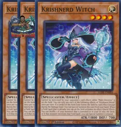 Yugioh! 3x Krishnerd Witch LEDE-EN084 Common 1st Ed NM - Image 1