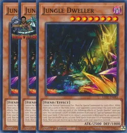 Yugioh! 3x Jungle Dweller LEDE-EN085 Common 1st Ed NM - Image 1