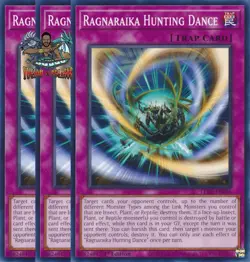 Yugioh! 3x Ragnaraika Hunting Dance LEDE-EN076 Common 1st Ed NM - Image 1