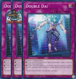 Yugioh! 3x Double Dai LEDE-EN083 Common 1st Ed NM - Image 1