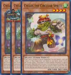 Yugioh! 3x Cyclos the Circular Sprite LEDE-EN031 Common 1st Ed NM - Image 1