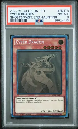 Cyber Dragon GFP2-EN178 Ghost Rare 1st Edition Yugioh PSA 8 *113 - Image 1