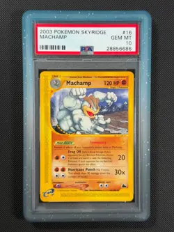 PSA 10 Machamp 16/144 NON HOLO Pokemon Card WOTC Skyridge Non Holo Rare GEM MINT - Image 1