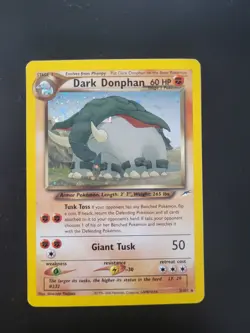 Pokemon Card - Dark Donphan NDE 3/105 Neo Destiny Eng Holo Excellent+ - Image 1