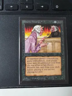 --- MTG Magic Card -- Demonic Attorney-- BETA CE - Image 1