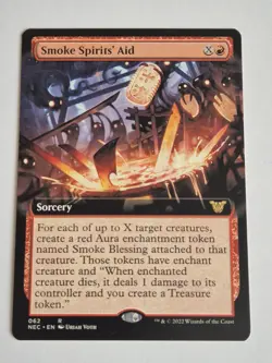 MTG Smoke Spirits' Aid [Kamigawa: Neon Dynasty Commander] Near Mint - FULL ART - Image 1